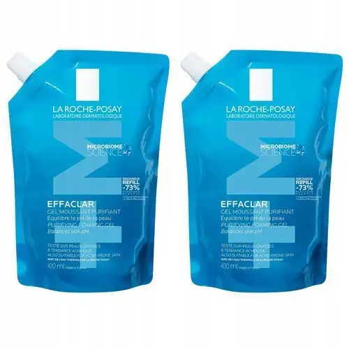 2x La Roche Effaclar Żel do mycia skóra tłusta 400 ml Refill