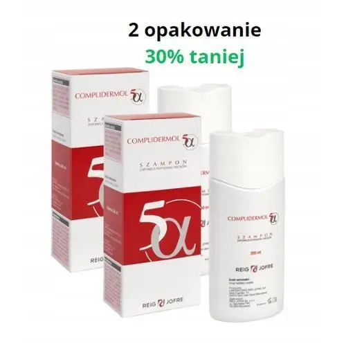 2xComplidermol5alfa szampon przeciw wypadaniu włosów 200ml drugi 30%