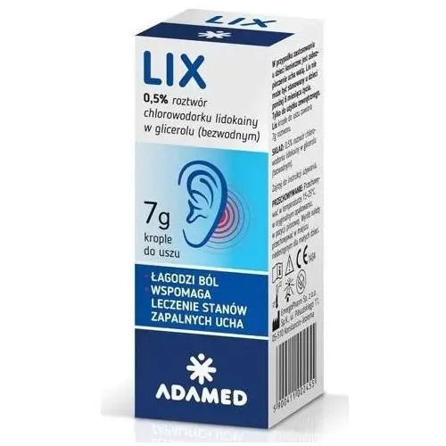 Lix krople do uszu 7g Adamed