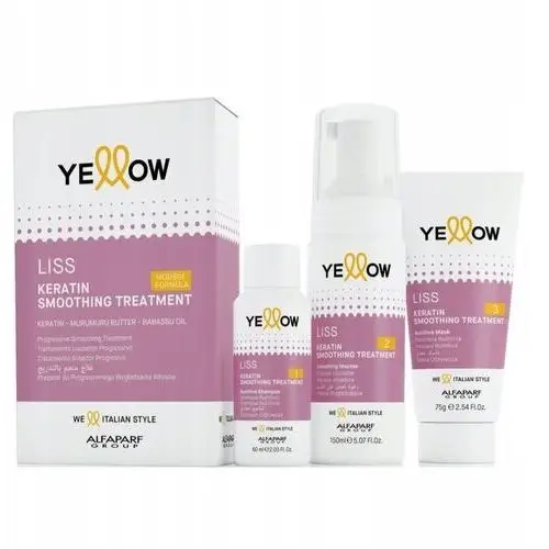 Alfaparf Yellow Zestaw do prostowania keratynowego włosów Liss Keratin