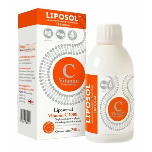 Liposol liposomal vitamin c 1000 liposomalna witamina c (buforowana) o smaku pomarańczowym Aliness