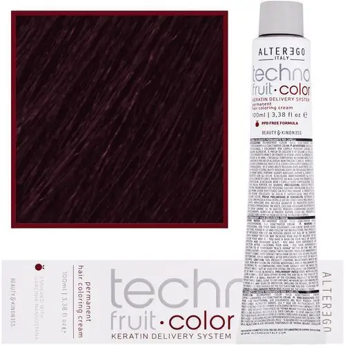 Alter Ego Technofruit Color – farba z keratyną do trwałej koloryzacji włosów, 100ml 4/5