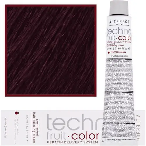 Alter ego technofruit color – farba z keratyną do trwałej koloryzacji włosów, 100ml 5/5