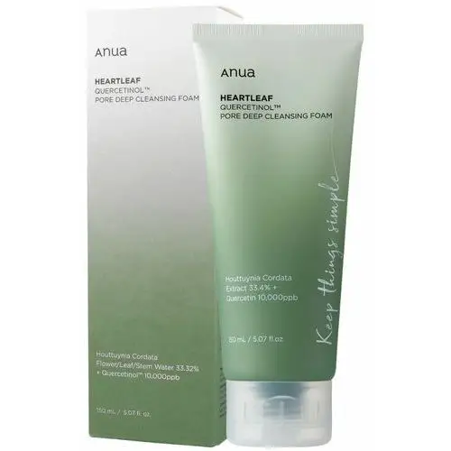 Anua - heartleaf quercetinol pore deep cleansing foam, 150ml - pianka do oczyszczania twarzy