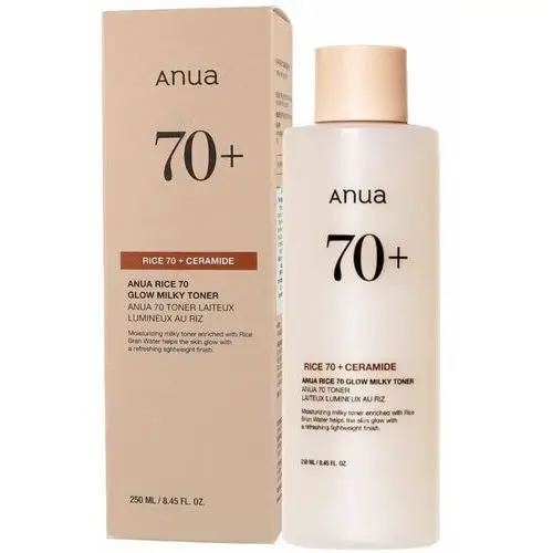 Anua rice 70 glow milky toner 250ml - lekki mleczny tonik