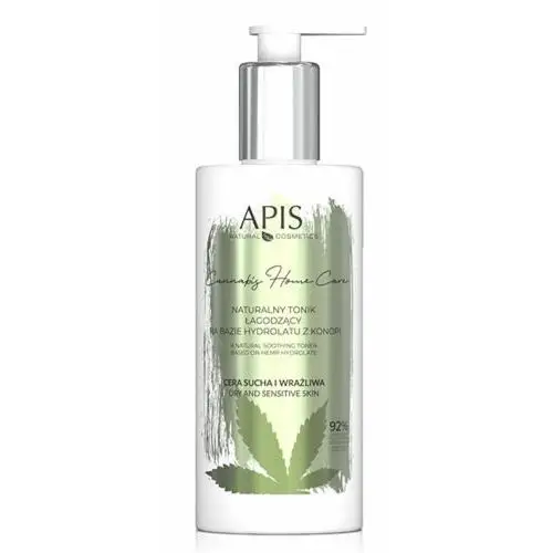 Apis cannabis home care natural soothing toner naturalny tonik łagodzący na bazie hydrolatu z konopi (5535)