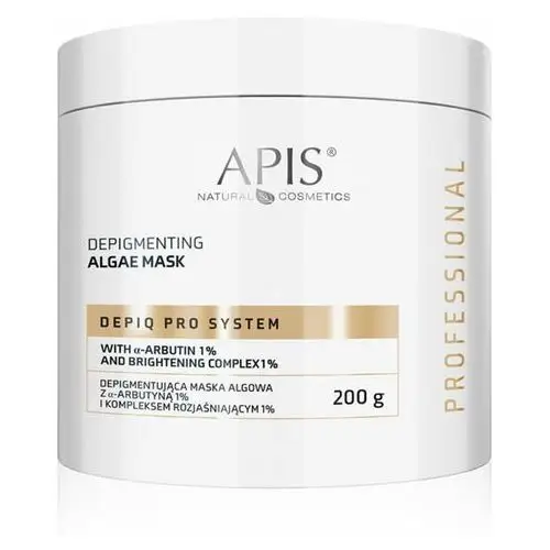 Apis depiq pro system depigmenting algae mask depigmentująca maska algowa z α-arbutyną 1% i kompleksem rozjaśniającym 1% (55130)