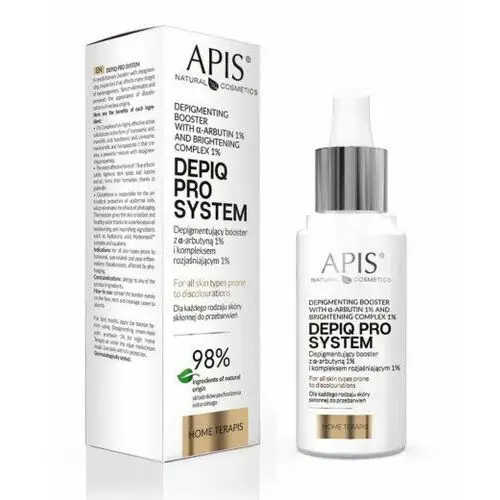 Apis depiq pro system depigmenting booster with α-arbutin 1% and brightening complex 1% depigmentujący booster z α-arbutyną 1% i kompleksem rozjaśniającym 1% (55055)