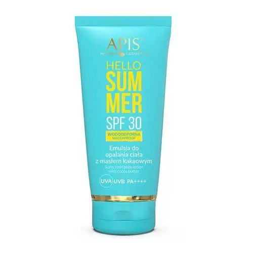 Apis - hello summer emulsja do opalania ciała z masłem kakaowym spf 30, 200 ml