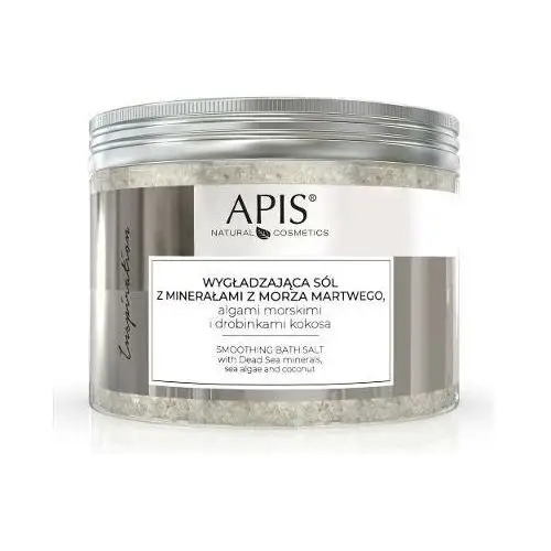 APIS - Inspiration, Wygładzająca sól do kąpieli z minerałami z Morza Martwego, algami morskimi i drobinkami kokosa, 650 g