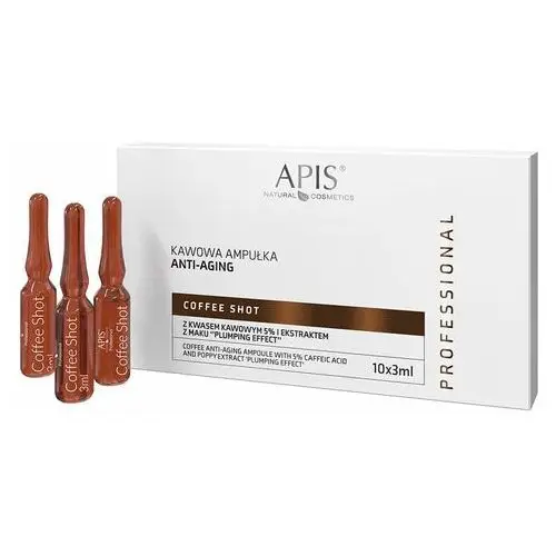 Ampułka anti-aging z kwasem kawowym 10 x 3ml coffee shot Apis natural cosmetics