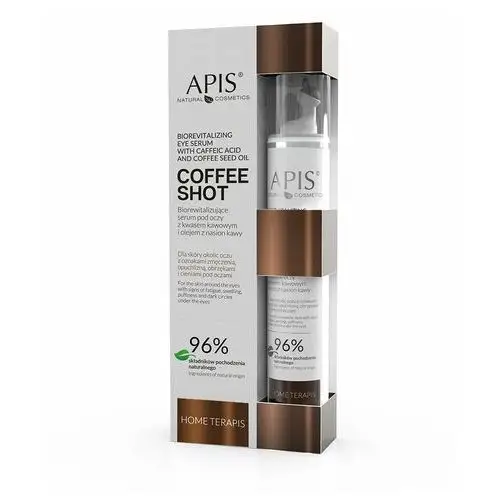 Serum pod oczy biorewitalizujące z kwasem kawowym 10 ml coffee shot Apis natural cosmetics