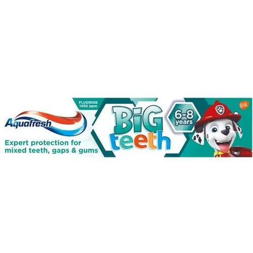 Big Teeth pasta do zębów Psi Patrol 50ml Aquafresh,08