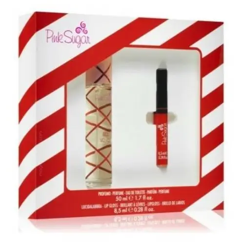 Pink sugar red velvet women set i. eau de toilette 50 ml + lip gloss 8,5 ml Aquolina