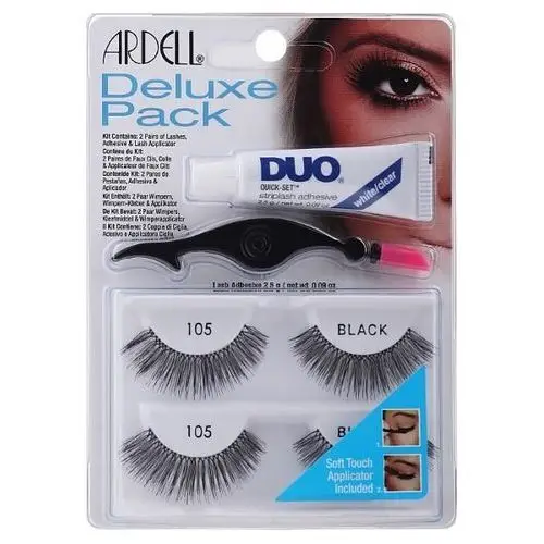 Ardell deluxe pack zestaw sztucznych rzęs 2 pary black 105