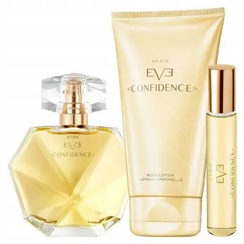 Avon Zestaw Eve Confidence 3w1 Damski dla Niej Perfumy Balsam Perfumetka