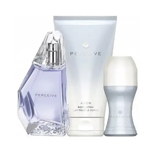 Avon Zestaw Perceive 3w1 Damski dla Niej Perfumy 100ml Balsam Kulka