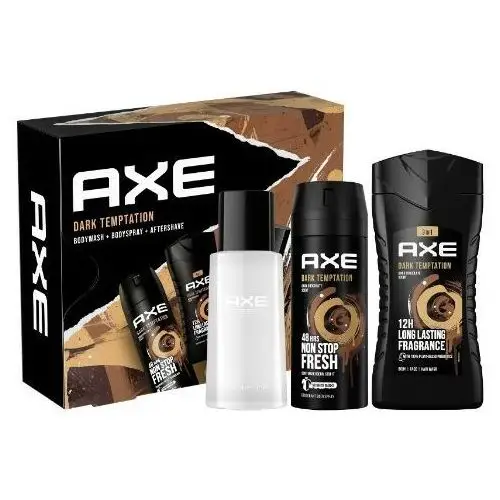 Axe Dark Temptation Men Gift Set ( Deodorant spray 150 ml + Shower Gel 250 ml + Aftershave 100 ml)