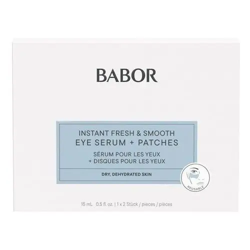 Babor skinovage instant fresh & smooth eye serum + patches