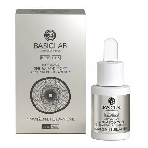 Basiclab - esteticus - peptydowe serum pod oczy z 10% argireline i kofeiną - nawilżenie i ujędrnienie - dzień/noc - 15 ml