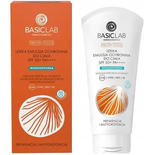 BasicLab Wodoodporna Emulsja do Opalania SPF50+ do Skóry Wrażliwej 100 ml