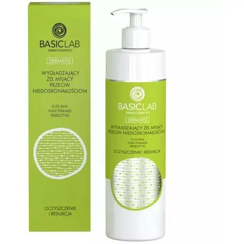 Basiclab - wygładzający żel myjący przeciw niedoskonałościom z 0,5% bha, 300ml