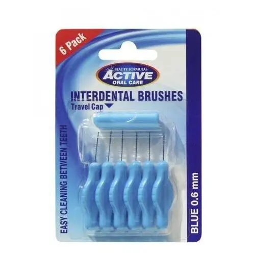 Active interdental brushes czyściki do przestrzeni międzyzębowych 0,6mm x 6 sztuk Beauty formulas