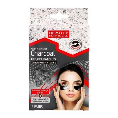 Beauty formulas charcoal żelowe płatki pod oczy z aktywnym węglem 1op-6szt