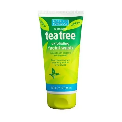 Beauty formulas tea tree exfoliating facial wash złuszczający żel do mycia twarzy 150ml