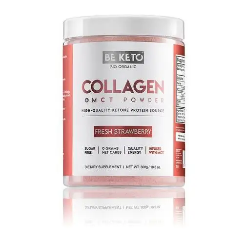 Keto kolagen + mct świeża truskawka keto kolageny Beketo