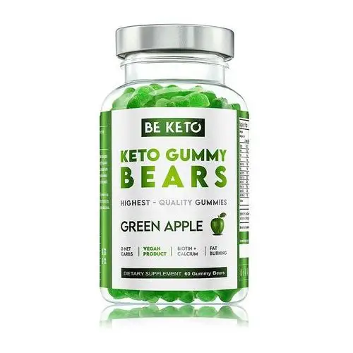 Beketo Keto żelki misie zielone jabłko 60 szt keto suplementy