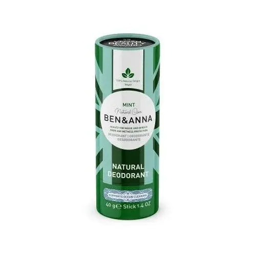 Ben&anna natural soda deodorant naturalny dezodorant na bazie sody sztyft kartonowy mint 40 g