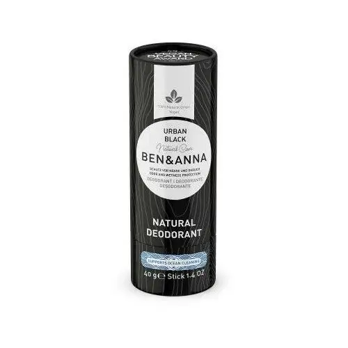 Ben&anna natural soda deodorant naturalny dezodorant na bazie sody sztyft kartonowy urban black 40 g