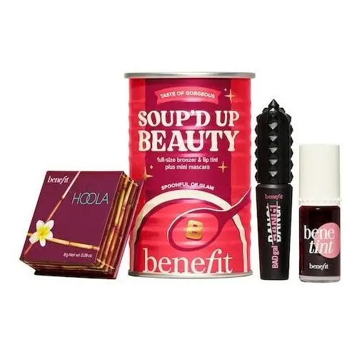 Benefit cosmetics Soup'd up beauty - świąteczny zestaw z bronzerem, tintem i tuszem