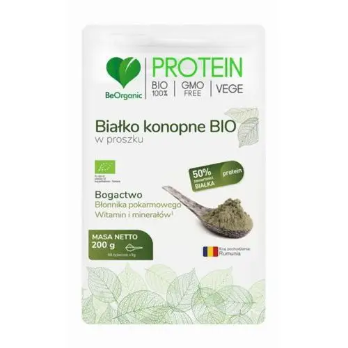 BeOrganic BIAŁKO KONOPNE BIO w proszku