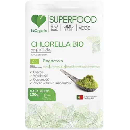 Beorganic chlorella bio w proszku (200 g.)