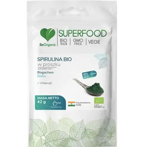 Spirulina bio w proszku (42 g.) Beorganic