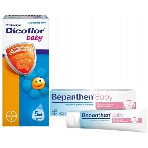 Bepanthen Baby maść ochronna Dicoflor Baby 5 ml Zestaw