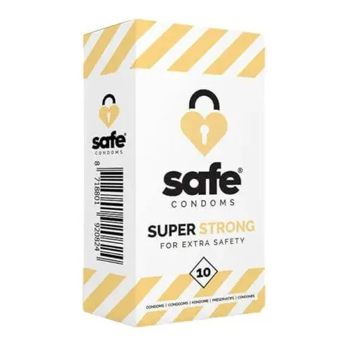 Bezpieczny Safe super strong - wyjątkowo mocna prezerwatywa (10 sztuk)