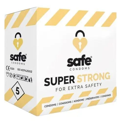 SAFE Super Strong - wyjątkowo mocna prezerwatywa (5 sztuk)