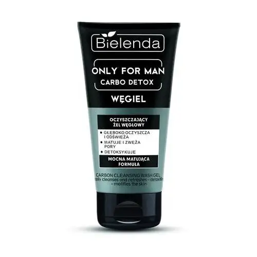 Bielenda Only for Man Carbo Detox, 150 ml. Żel oczyszczający do mycia twarzy z węglem, BIEL-6073