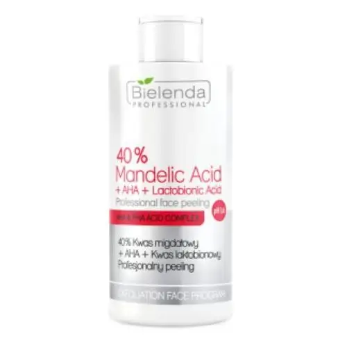 40% mandelic acid + aha + lactobionic acid 40% kwas migdałowy + aha + kwas laktobionowy ph 1,6 Bielenda professional