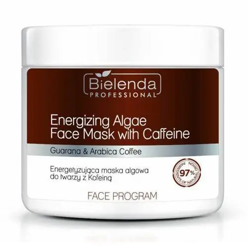 Energizing algae face mask with caffeine energetyzująca maska algowa do twarzy z kofeiną Bielenda professional