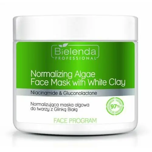 Bielenda Professional FACE ALGAE MASK WITH ACTIVATED CARBON Maska algowa do twarzy z aktywnym węglem (260 g.)