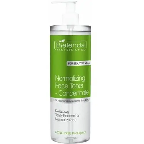 Bielenda professional normalizing face toner - concentrate kwasowy tonik-koncentrat normalizujący