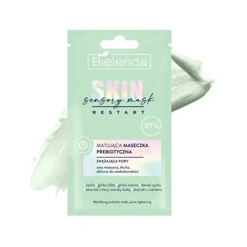 Bielenda Skin Restart Sensory Mask Matująca Maseczka prebiotyczna - zwężająca pory 8g, 138914
