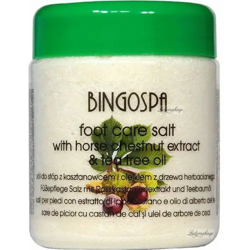 BINGOSPA Sól do stóp z ekstraktem z kasztanowca i olejkiem z drzewa herbacianego 550g
