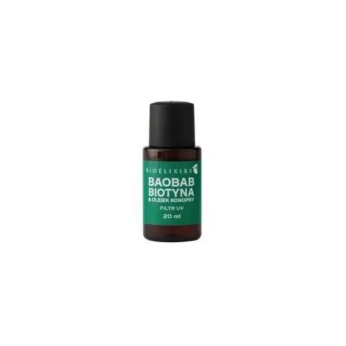 Bioelixire Silikonowe serum do włosów Baobab + Biotyna & Olejek Konopny 20 ml