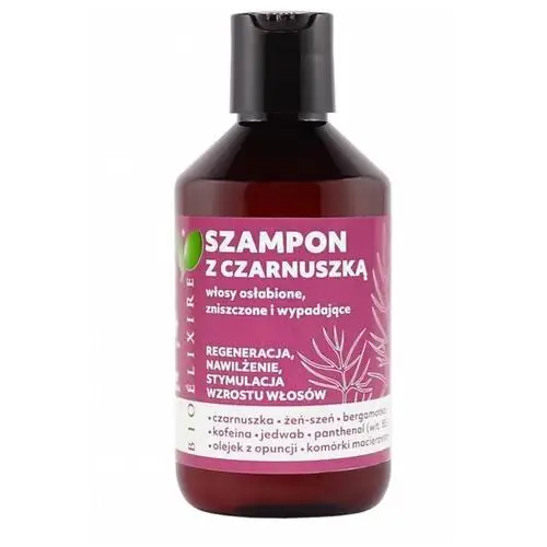 Szampon z czarnuszką do włosów osłabionych 300 ml Bioelixire