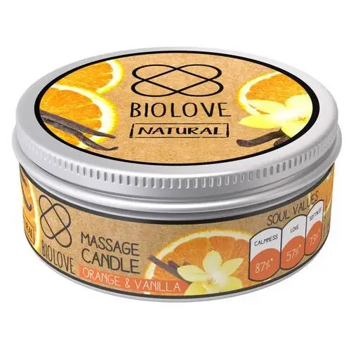 Biolove Świeca do masażu pomarańcza z wanilią 150 ml orange & vanilla